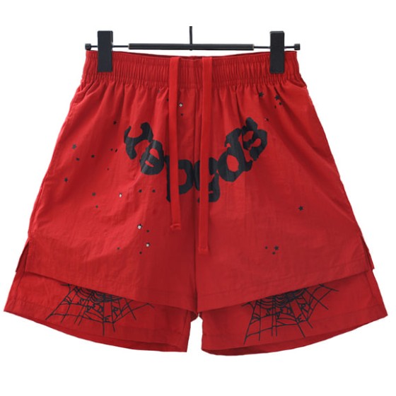 Sp5der Double-Layer Web Logo Swim Shorts